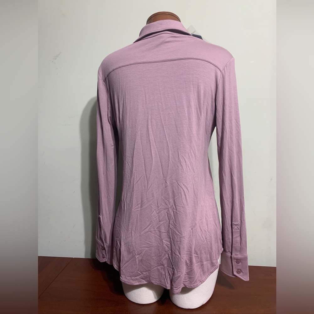 Anatomie Nikki dusty long sleeve button ip ladies top small new - Picture 2 of 7